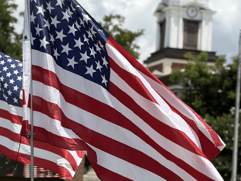 US flag, Bleckley County Courthouse